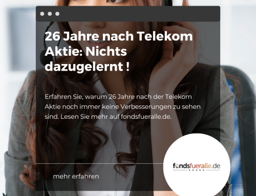 26 Jahre nach Telekom Aktie: Nichts dazugelernt !